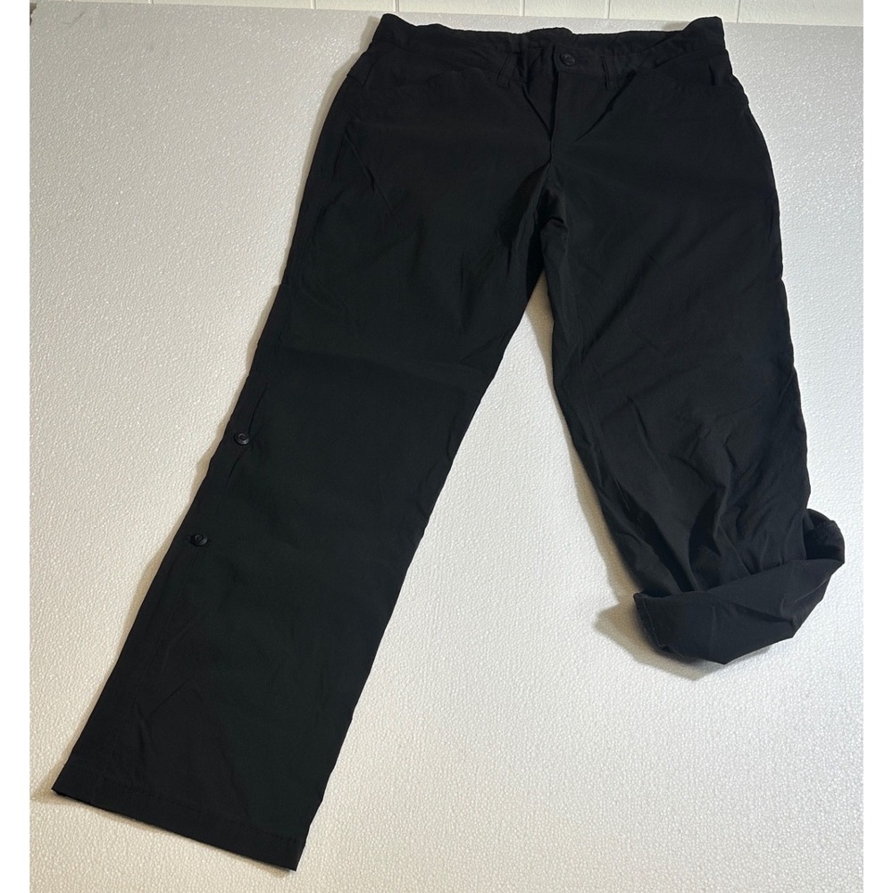 Eddie Bauer Black Snap Cargo‎ Hiking Pants Convertible Roll-Up Outdoor Size 6